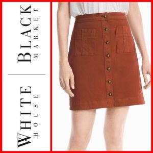 💥 HOST PICK! 💥 WHBM A-LINE BUTTON-FRONT SKIRT